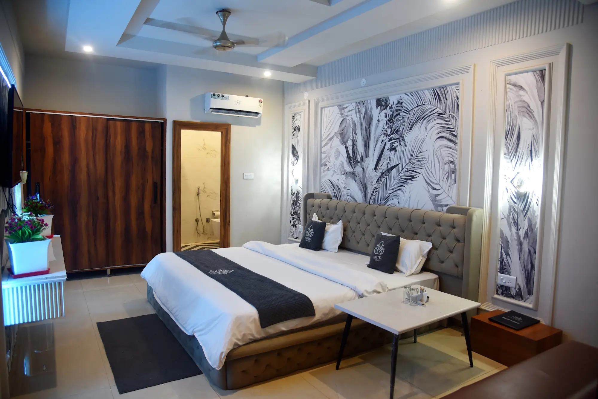 Luxury hotel room interior